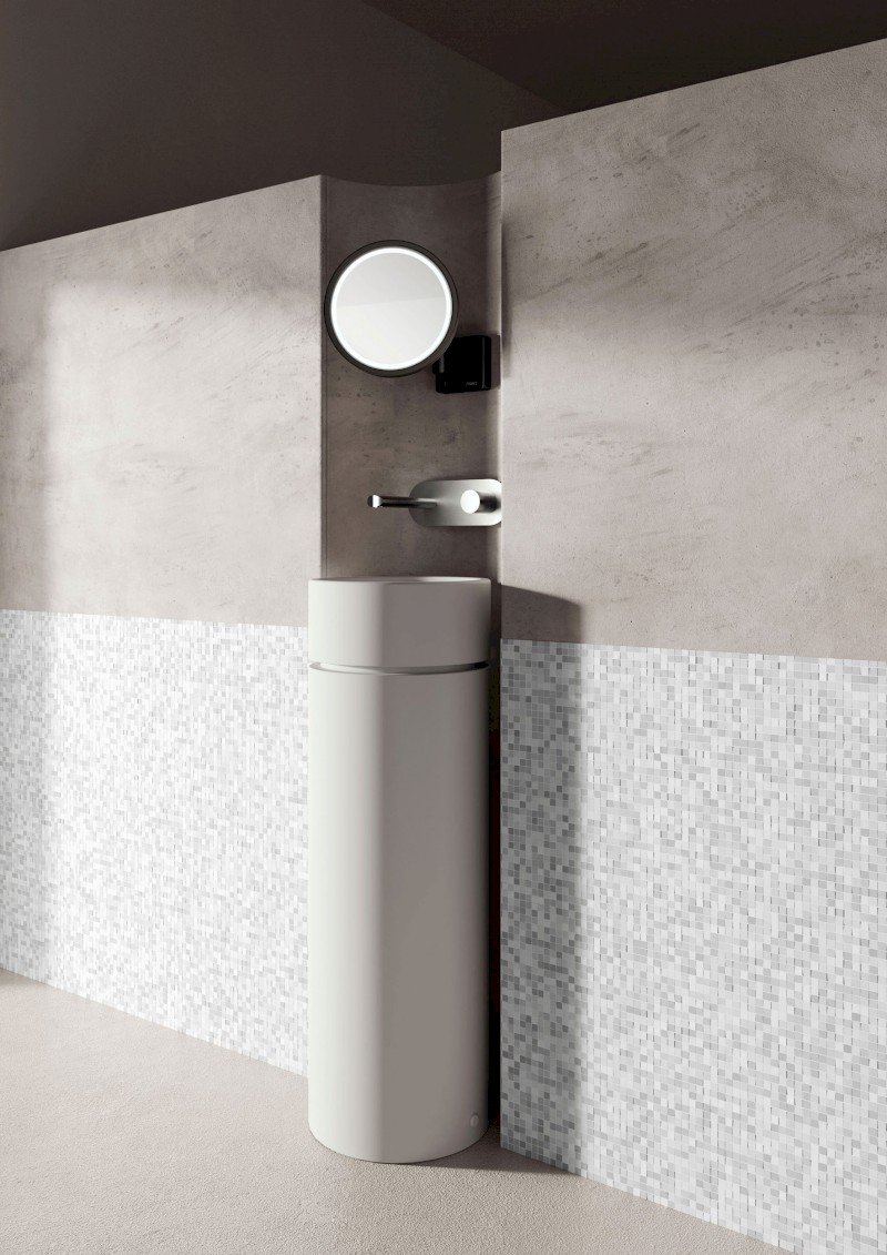 OKE keramické umyvadlo na desku, Ø 30cm, verde mat 554011