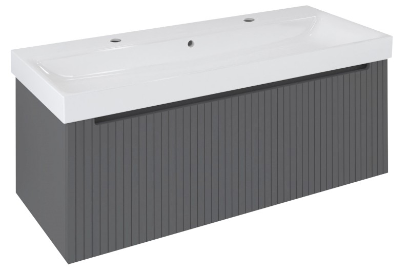 NELIO STRIP umyvadlová skříňka 116,5x44x49cm, 1x zásuvka, carina NL120-4141S