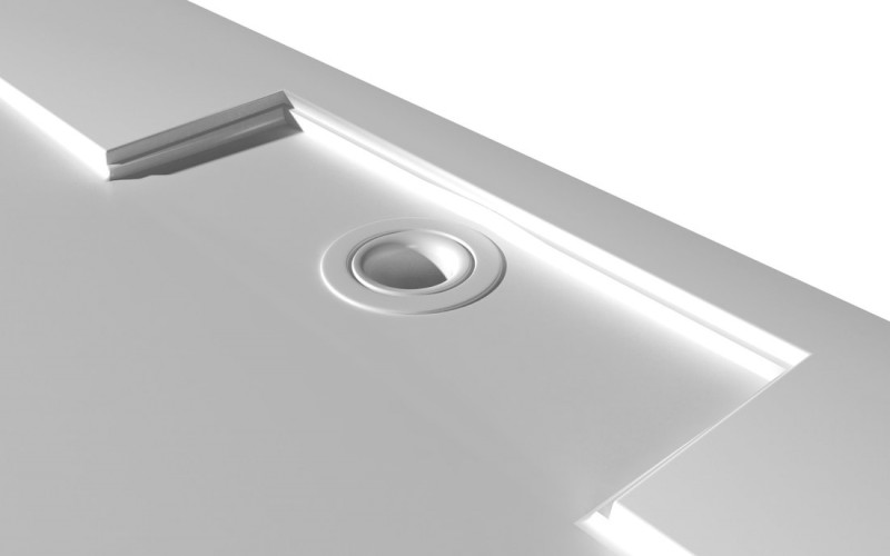 IRENA sprchová vanička z litého mramoru, obdélník 140x90cm, bílá HI14090