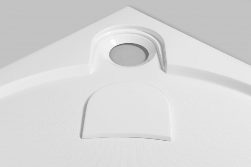 ARCA sprchová vanička z litého mramoru, čtvrtkruh 90x90cm, R550, bílá PA559