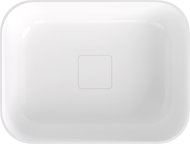 BANERA SQUARE umyvadlo na desku, litý mramor, 50x36cm, bílá/béžová mat 14596.82