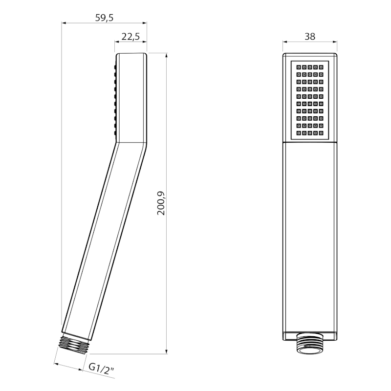 Ruční sprcha, 210mm, ABS/chrom 1204-33