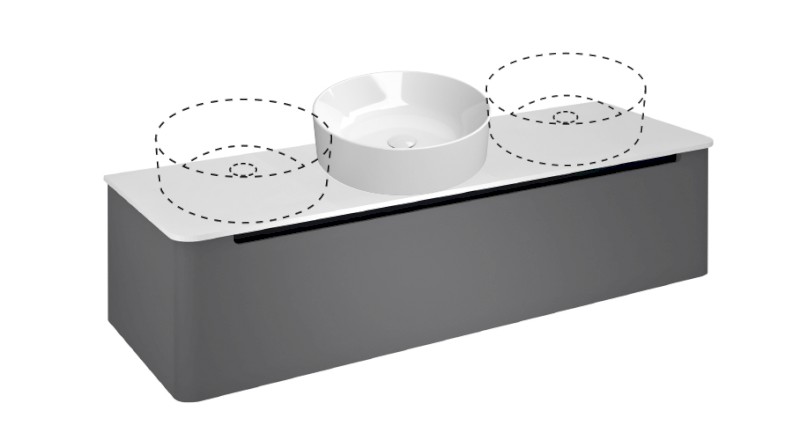 KERALA umyvadlová skříňka 100x35x47,5cm, 1x zásuvka, carina KR100-4141