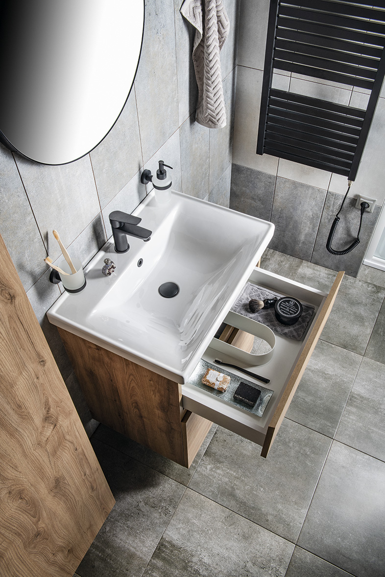 ALTAIR umyvadlová skříňka 61,5x72,5x45cm, dub emporio AI365