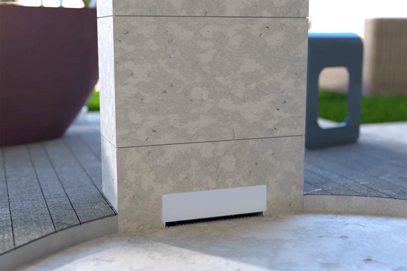 INTRAMURA odtokový žlab do stěny, nerezový kryt, L-350, DN40 975.101.8