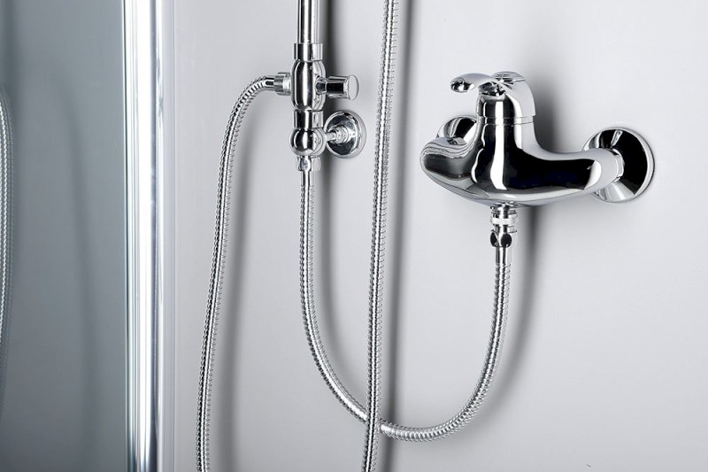 VANITY sprchový sloup k napojení na baterii, hlavová, ruční sprcha, chrom SET061