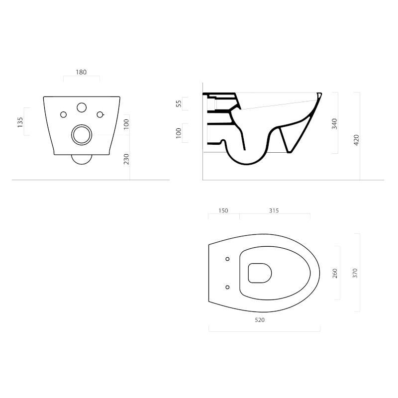 MODO závěsná WC mísa, Swirlflush, 37x52cm, bílá ExtraGlaze 981611