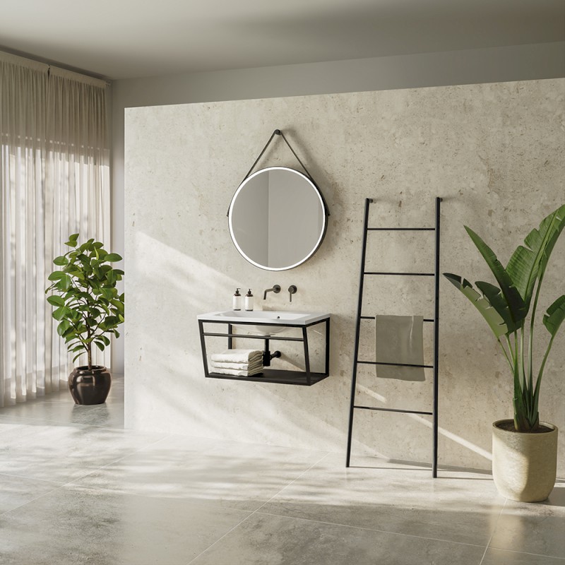 SKA konzole s policí 750x400x460mm, černá mat SKA102