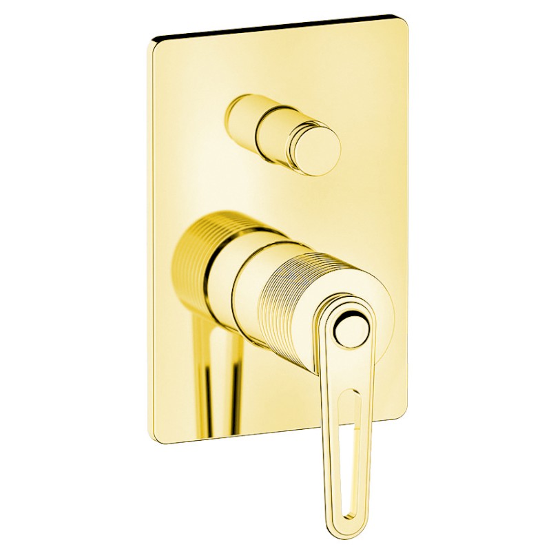 BEBÉ podomítková sprchová baterie, 2 výstupy, zlato BB042/17