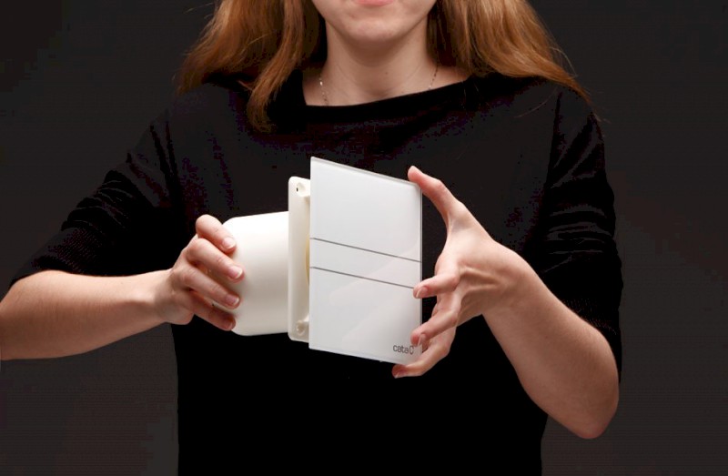 E-100 GT koupelnový ventilátor axiální s časovačem, 8W, potrubí 100mm, bílá 00900100