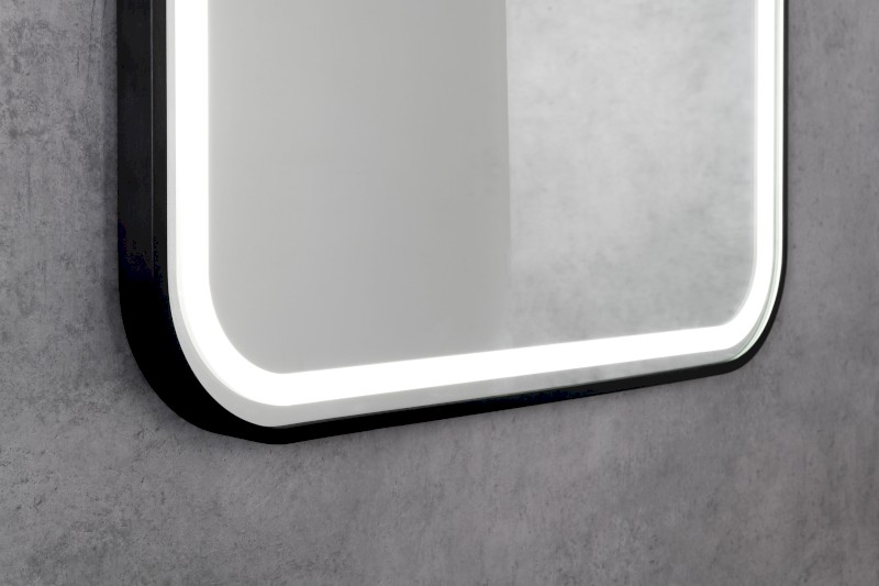 CETIS zrcadlo s LED osvětlením 60x80cm, černá mat CT080