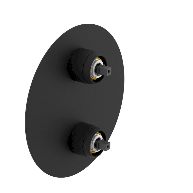 ULTRAMIX tělo podomítkové sprchové baterie, 2 výstupy, otočný přepínač, černá mat UT043B-1