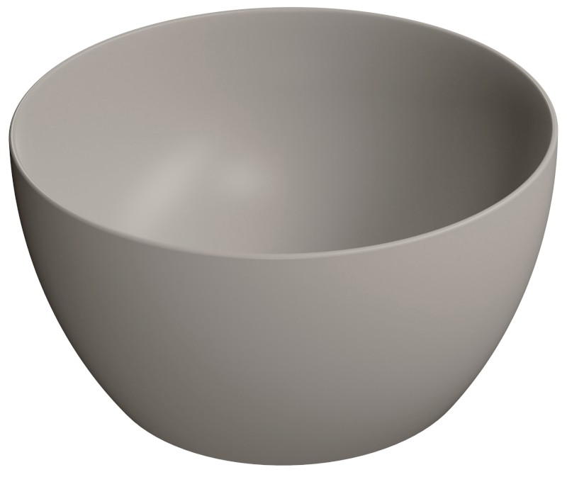 PURA keramické umyvadlo na desku vysoké, průměr 42cm, tortora mat 885205