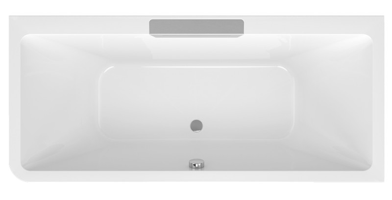 CASCATA R MONOLITH obdélníková vana 180x80x60cm, kaskáda nerez 73836MR.100