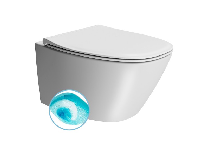 MODO závěsná WC mísa, Swirlflush, 37x54cm, bílá dual-mat 841509