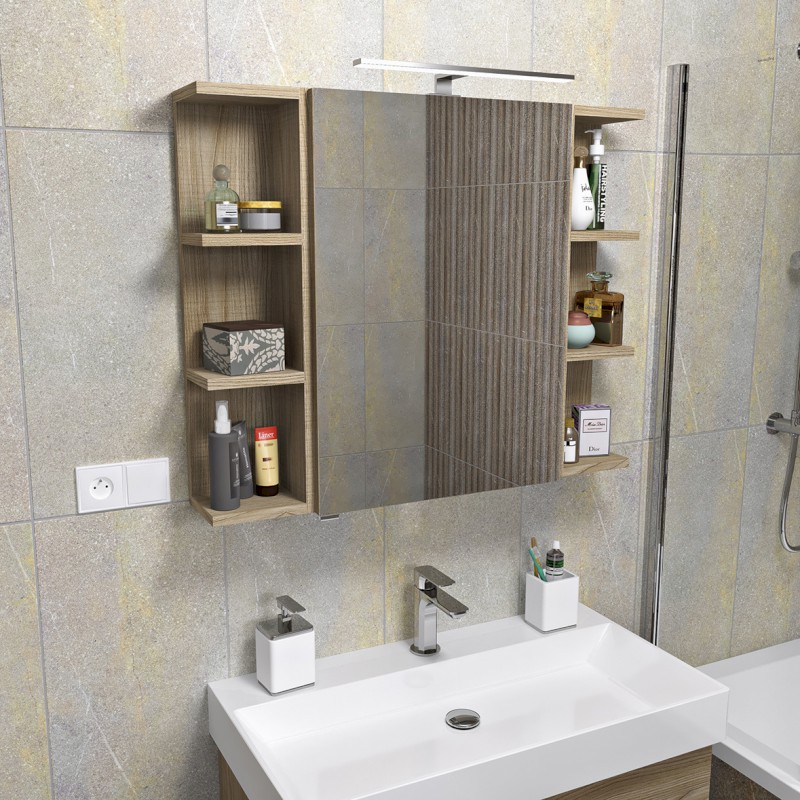 RIWA otevřená police 20x70x15 cm, levá/pravá, dub stříbrný RIW250-0011