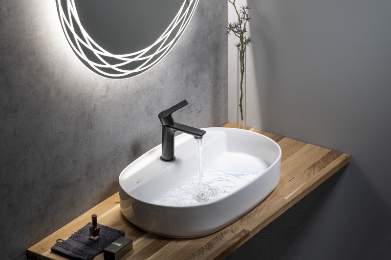 PAX stojánková umyvadlová baterie, černá mat XA02/15