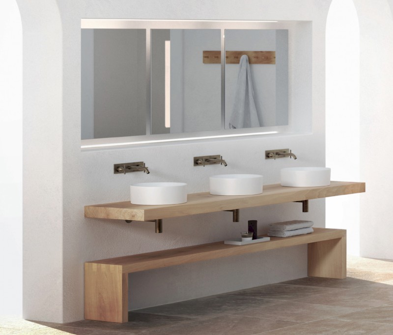 KUBE X keramické umyvadlo na desku, průměr 40cm, bílá mat 942609