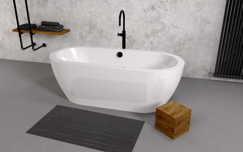 SAMIRA volně stojící vana 173x78x59cm, bílá 68648