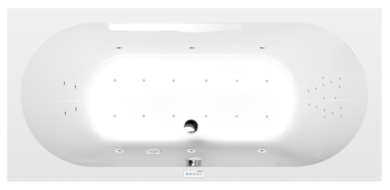 LEVANA hydromasážní vana, 170x80x39cm,Highline Hydro-Air, chrom 71745.6010