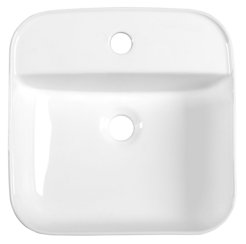 MOLVENO keramické umyvadlo na desku, 39,5x39,5 cm, bílá AR453