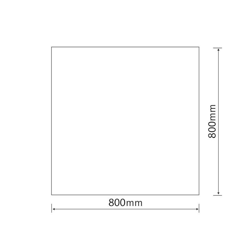 SECA zrcadlo s broušenou hranou 80x80cm, CU free 22498