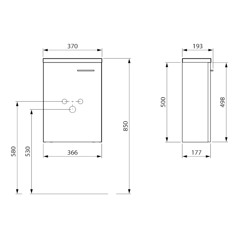 ZOJA umyvadlová skříňka 37x50x18cm, bílá 51037A