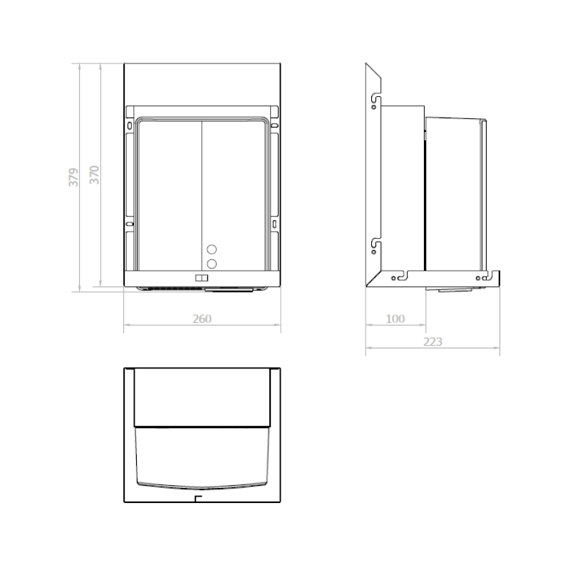 BASIC zrcadlová skříňka 70cm s automatickým dávkovačem mýdla a senzorovým osoušečem rukou MUM000119