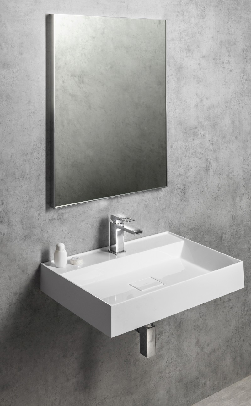 GODIVA umyvadlo, litý mramor, 68x44cm, bílá GU068