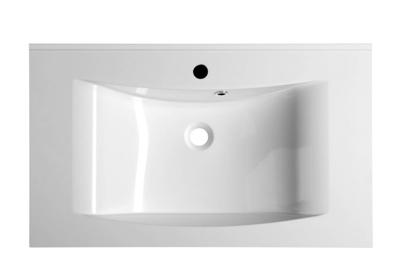 LUCIOLA umyvadlo, litý mramor, 80x48cm, bílá 50081