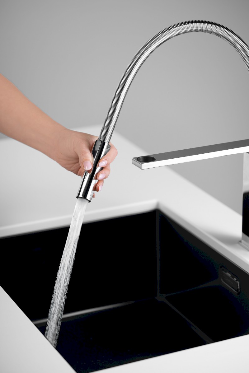 MAYA stojánková dřezová baterie se sprškou, chrom MA780