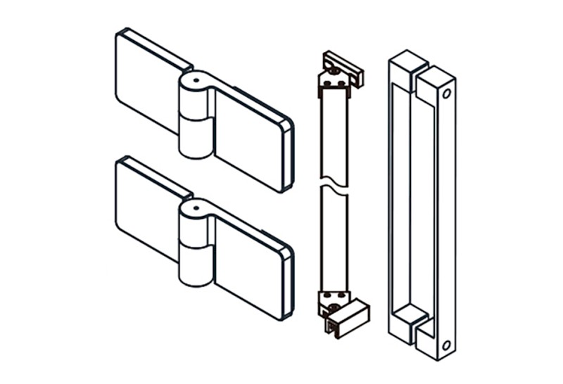 TRINITY komponenty pro dveře do niky, chrom, pravé GT12RCH