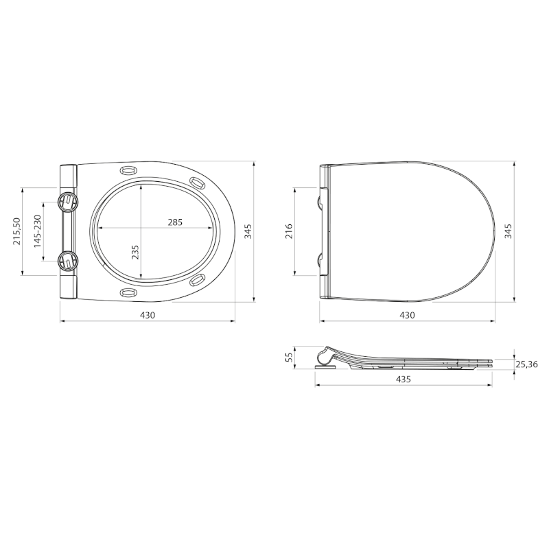 ABSOLUTE WC sedátko, Soft Close, Easy Take, bílá 40R10200I
