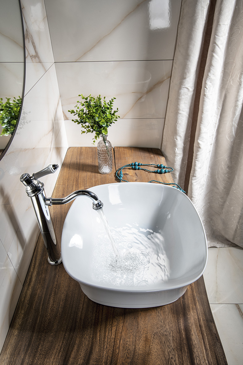 IDEA keramické umyvadlo na desku 42x42cm, bílá WH100