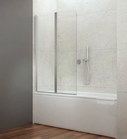 WILA vanová zástěna 900x1400 mm skládací, chrom, čiré sklo AQ5742