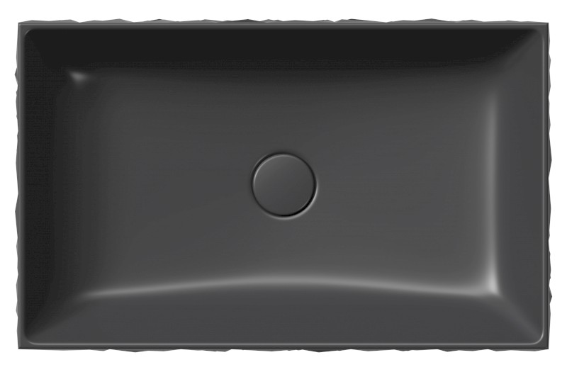 KUBE X DIAMANT keramické umyvadlo na desku, 60x37cm, černá mat 944126
