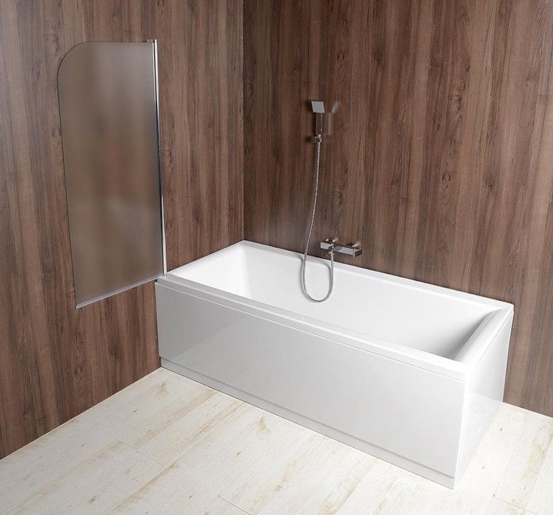 VILMA vanová zástěna 600x1400 mm, chrom, levá, sklo matné AQ6018L