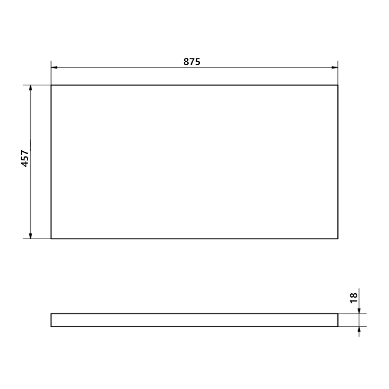 ALTAIR deska pod umyvadlo 87,5x45,7 cm, antracit břidlice AI892