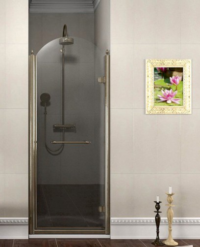 ANTIQUE sprchové dveře otočné, 900mm, pravé, ČIRÉ sklo, bronz GQ1390RC