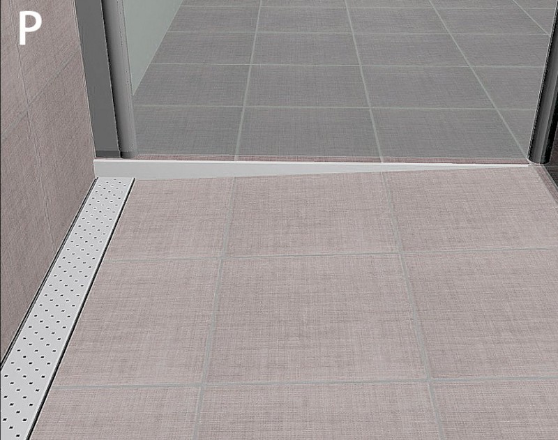 Spádová lišta, pravá, výška 12mm, délka 1200mm, nerez mat SPD1212-P