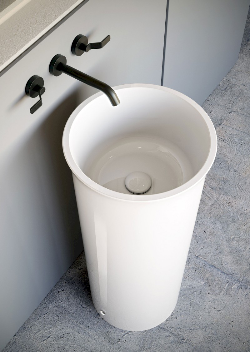 THE NEW YORKER keramické umyvadlo volně stojící ke stěně, 40x89x40cm, bílá 564501