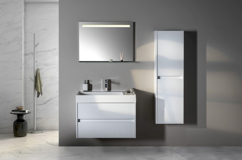 NIRONA skříňka vysoká 40x140x20cm, 2x dvířka, levá/pravá, bílá NR450-3030