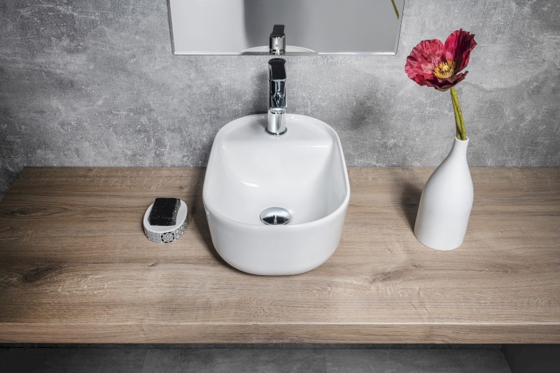 MANAKI keramické umývátko 42x28cm, bílá TU0076