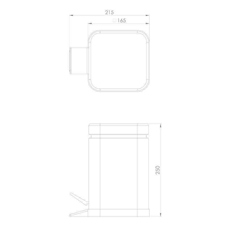 ARGENTA odpadkový koš 3l, Soft Close, černá mat 220914