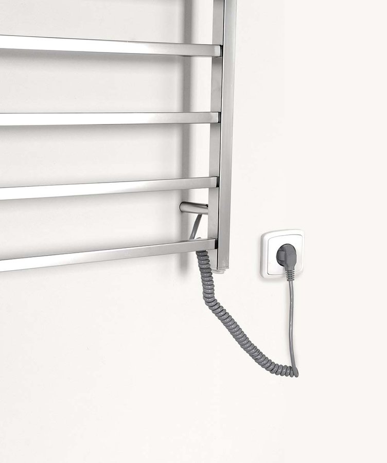 ESKINADO elektrický sušák ručníků, hranatý, 620x1160 mm, 120 W, nerez lesk ER430V