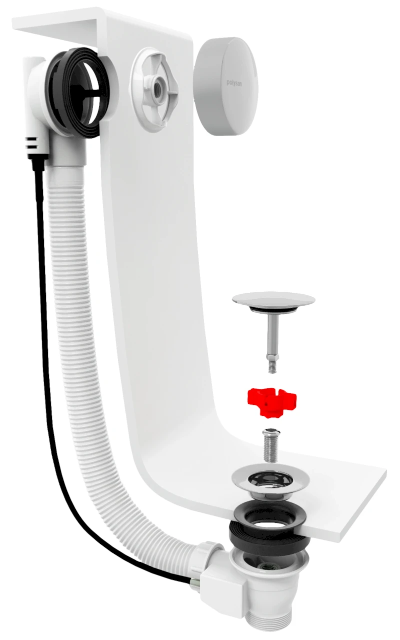 Vanová souprava, bovden, délka 800mm, zátka 72mm, černá mat 71852.21