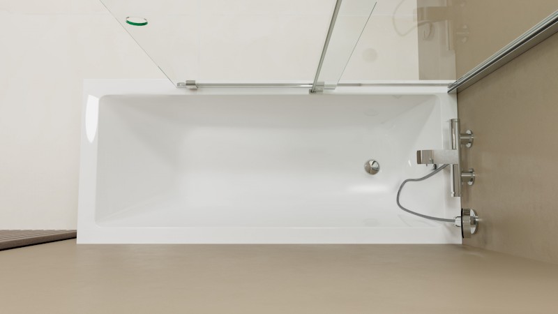 ROLLS vanová zástěna 1400x1500mm, čiré sklo BS-R140