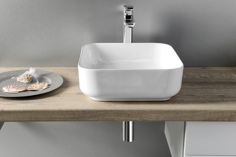 PRATA keramické umyvadlo na desku, 39,5x39,5cm, bílá AR423