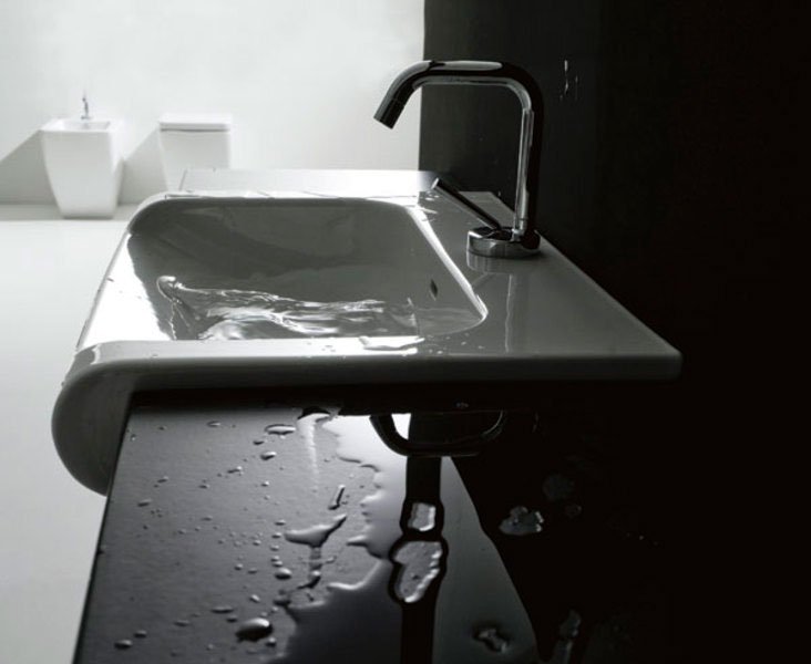 INKA odkladná keramická deska 12x35,5cm, černá lesk 341504