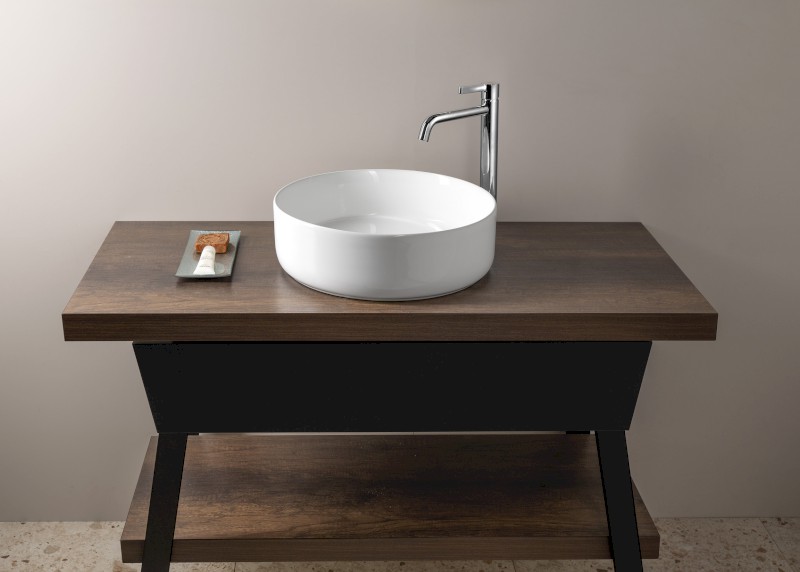 FIASTRA keramické umyvadlo na desku, Ø 40cm, bílá FT801